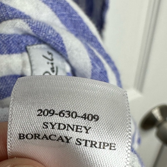 Rails Sydney Boracay Stripe Button Down Shirt Medium linen blend - Picture 5 of 12